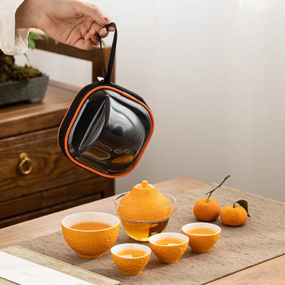 Набор для чайной церемонии оранжевый «Мелодии теплого вечера»